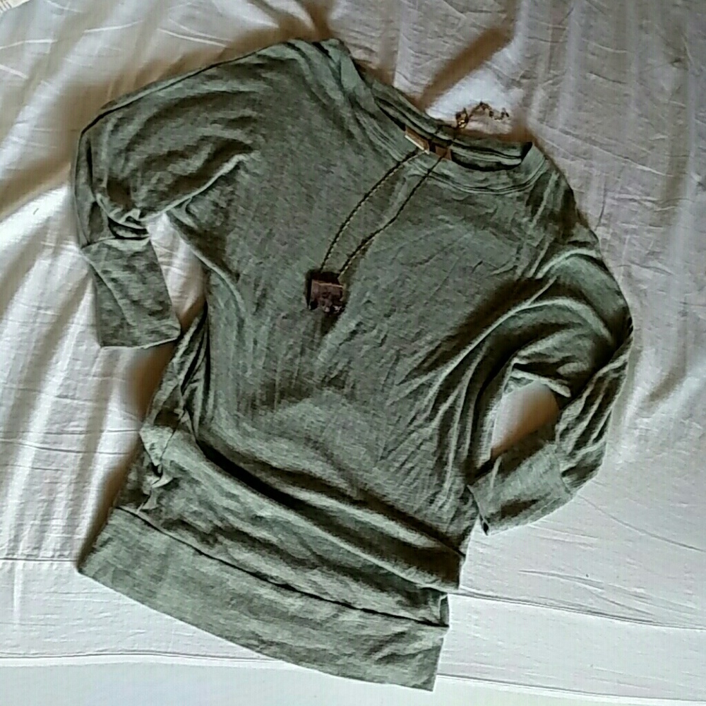 St Tropez West XS Green Dolman Blouse Shirt